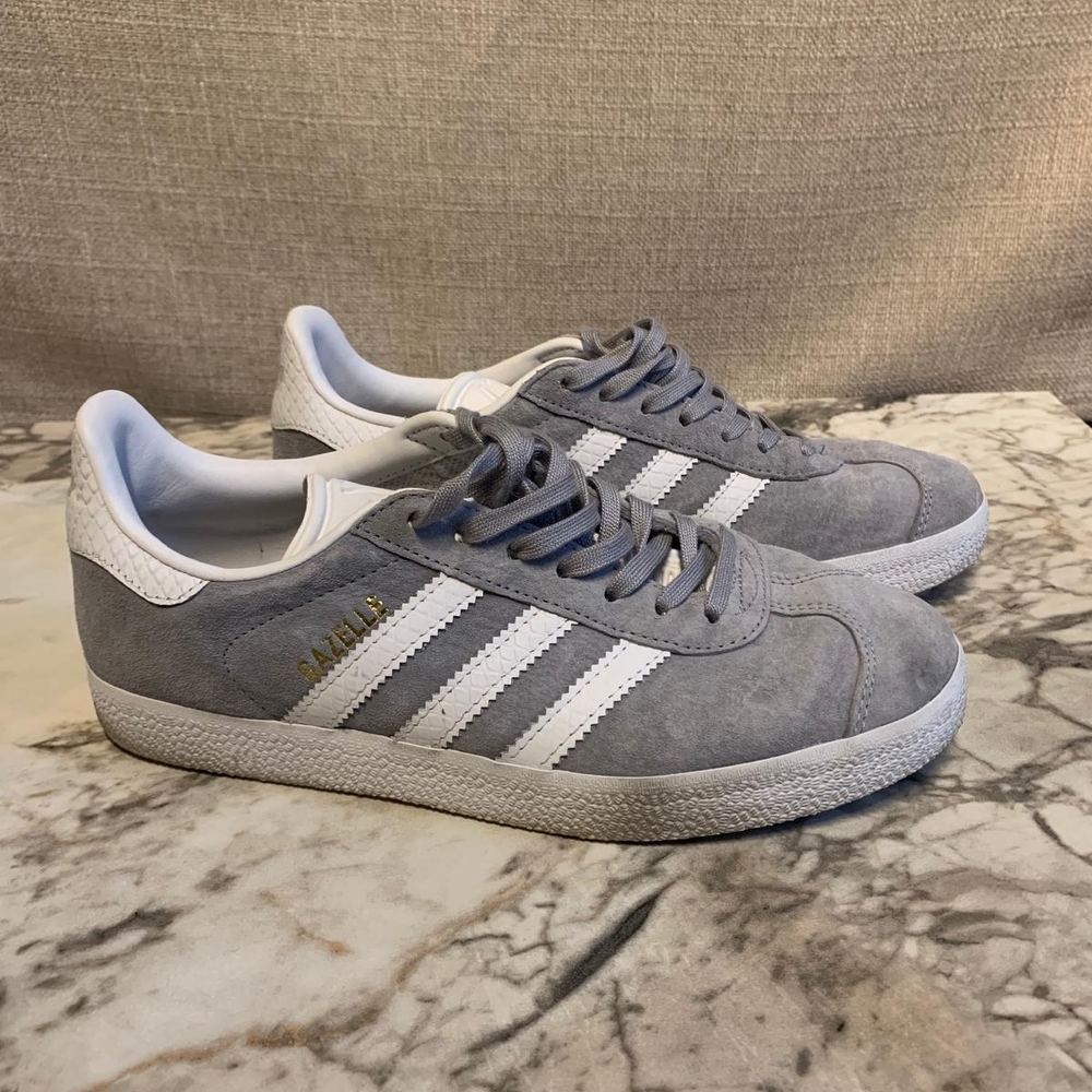 Gray and White Sneakers
